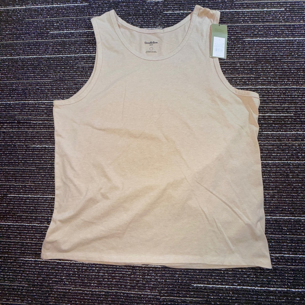 2PK Goodfellow & Co Tank Mens L Khaki NEW Standard Fit Cotton Blend Sleeveless‎